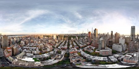 Avión no tripulado 360 panorama Manhattan Nueva York 2023