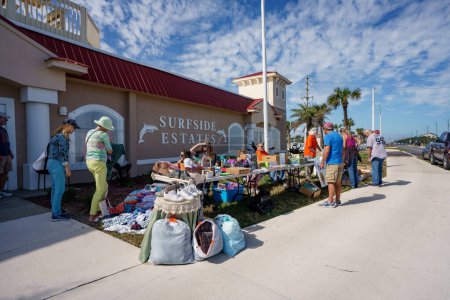 Photo for Beverly Beach, FL, USA - November 18, 2023: Beverly Beach garage sale at the Superscenic 150 mile extravaganza - Royalty Free Image