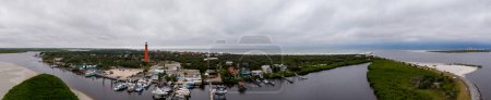 Téléchargez les photos : Belle photo de paysage de Ponce Inlet impression Floride - en image libre de droit