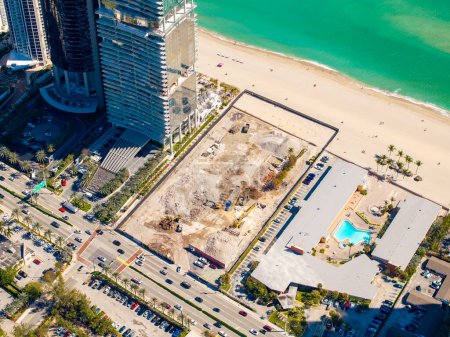 Photo for New highrise construction site Sunny Isles Beach February 2024 - Royalty Free Image