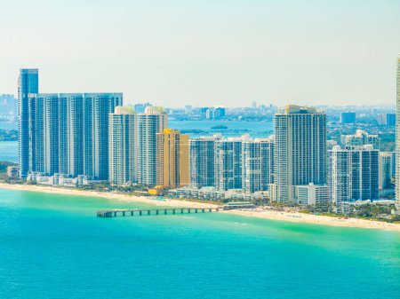 Photo for Drone photo highrise towers on Sunny Isles Beach Florida 2024 - Royalty Free Image