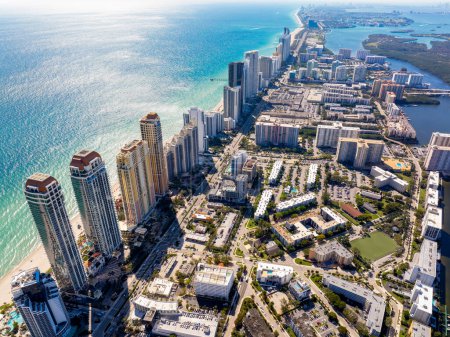 Photo for Super aerial photo Miami Sunny Isles Beach FL February 2024 - Royalty Free Image