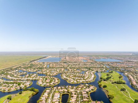 Photo for Drone photo Coral Springs Florida USA circa 2024 - Royalty Free Image