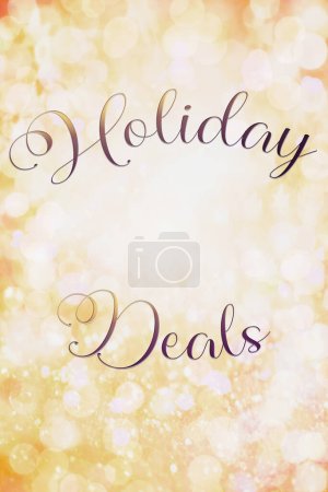 Photo for Illustration of holiday deals advertisement sign with text. - Royalty Free Image
