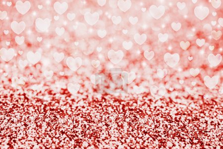 Photo for Beautiful bright blurred Valentines Day Abstact Bokeh Background - Royalty Free Image