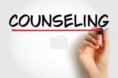 Photo for Counseling is a collaborative effort between the counselor and client, text concept for presentations and reports - Royalty Free Image