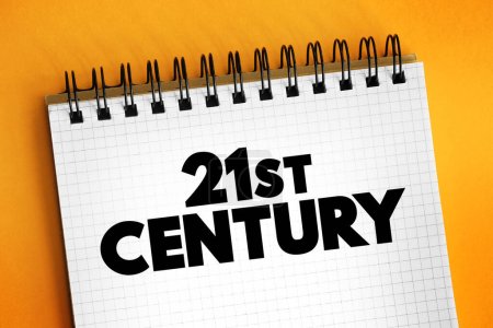 Siglo XXI es el siglo actual en la era Anno Domini o era común, bajo el calendario gregoriano, fondo concepto de texto