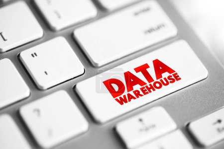 Photo for Data Warehouse - is a central repository of information that can be analyzed to make more informed decisions, text concept button on keyboard - Royalty Free Image