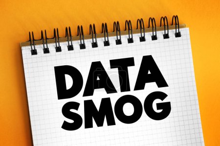 Photo for Data Smog - overwhelming amount of data and information obtained through an internet search, text concept background - Royalty Free Image