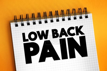 Low Back Pain - acute, or short-term back pain lasts a few days to a few weeks, text concept for presentations and reports