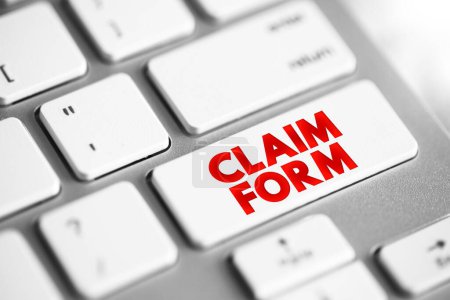 Photo for Claim Form - document used to start proceedings and contains information relevant to the proceedings, text concept button on keyboard - Royalty Free Image