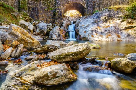 Photo for Beautiful waterfall by the Forest Heritage National Scenic Byway in North Carolina - Royalty Free Image