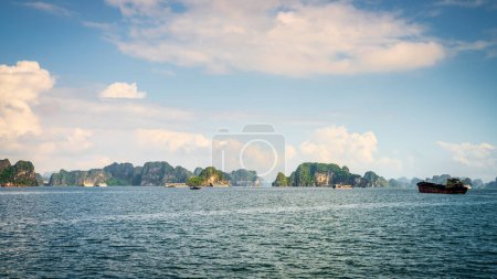 Photo for Scenic seascape in Ha Long Bay in Vietnam - Royalty Free Image