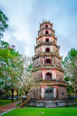Photo for Seven-story pagoda in Thien Mu Temple in Hue, Vietnam - Royalty Free Image