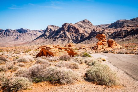 Téléchargez les photos : Formations rocheuses dans Valley of Fire State Park dans le Nevada - en image libre de droit