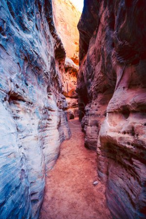 Photo for Slot canyon in the White Domes trail in Valley of Fire State Park, Nevada - Royalty Free Image