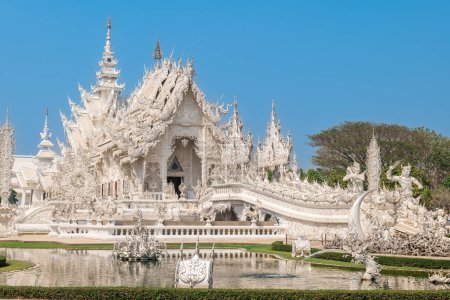 Foto de Wat Rong Khun, el templo blanco en Chiang Rai, Tailandia - Imagen libre de derechos
