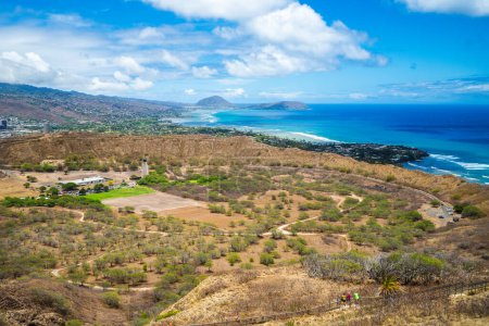 Photo for View over Diamond head in Oahu island, Hawaii, US - Royalty Free Image