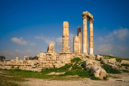 Photo for Temple of Hercules located on Amman Citadel in Amman, Jordan - Royalty Free Image