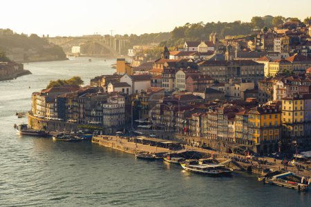 Photo for Aerial view of Porto by Douro River, Portugal - Royalty Free Image