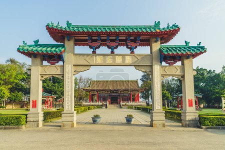 Téléchargez les photos : 2 mars 2019 : Le temple Koxinga, alias temple Yanping Junwang, situé dans le comté de Kinmen, Taiwan. Il est construit en mémoire du travail et de la réalisation de Cheng Cheng Kung, le pionnier de Taiwan. - en image libre de droit