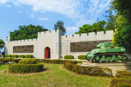 Foto de 2 de marzo de 2019: El Museo de Batalla Guningtou ubicado en la zona de Kuningtou en el condado de Kinmen, Taiwán, fue construido en 1984 por la población civil y militar local para conmemorar la Batalla de Guningtou. - Imagen libre de derechos