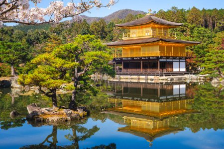 Photo for Kinkakuji at Rokuonji, aka Golden Pavilion located in kyoto, japan - Royalty Free Image