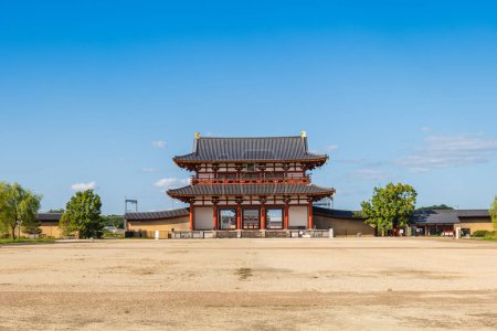 Téléchargez les photos : La Porte Suzaku du Heijo Kyo, site de l'UNESCO à Nara, Japon. Traduction : La Porte Suzaku - en image libre de droit