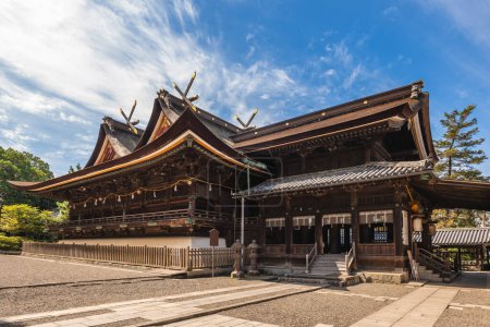 Téléchargez les photos : Hondan Haidan de Kibitsu Jinja, un sanctuaire shinto à Kibitsu, Okayama, Japon. - en image libre de droit