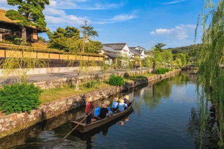 Téléchargez les photos : Paysage du quartier historique Kurashiki Bikan à Okayama, Chugoku, Japon - en image libre de droit