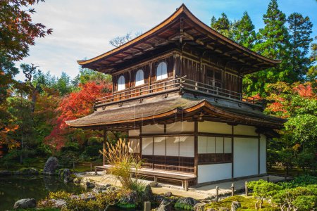 Foto de Ginkaku, el Templo del Pabellón de Plata ubicado en Kyoto, Japón - Imagen libre de derechos