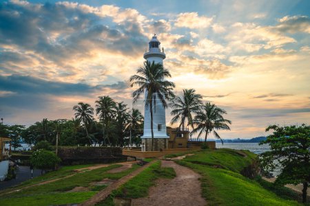 Téléchargez les photos : Phare de Galle et côte à Galle, Province du Sud du Sri Lanka - en image libre de droit