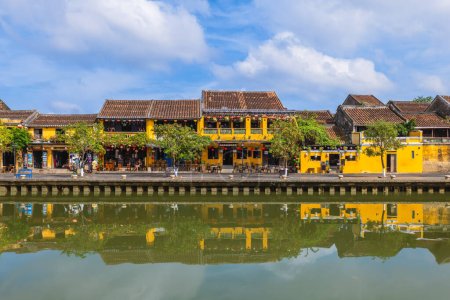 Photo for Scenery of the riverbank of Hoi An ancient town, an unesco heritage site in Vietnam - Royalty Free Image