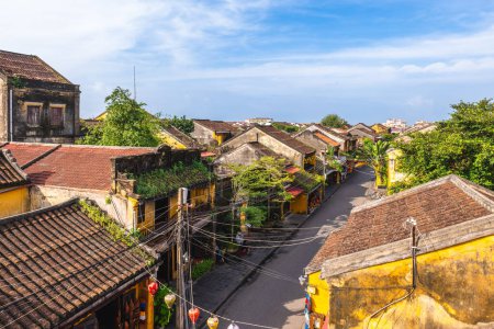 Foto de Vista sobre hoi una antigua ciudad, un sitio patrimonio de la humanidad de la UNESCO en Vietnam - Imagen libre de derechos
