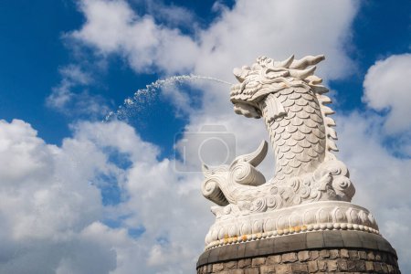 Photo for Dragon carp statue, the iconic landmark of danang in vietnam - Royalty Free Image