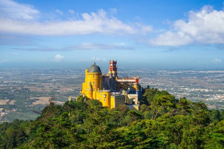Photo for Pena palace on the top of hill in sintra, portugal - Royalty Free Image