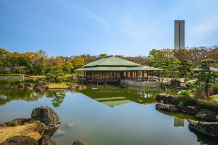 Japanischer Garten des Daisen Parks in der Stadt Sakai, Osaka, Japan