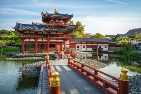 Phoenix hall and Jodo shiki garden of Byodoin in Kyoto, Japan