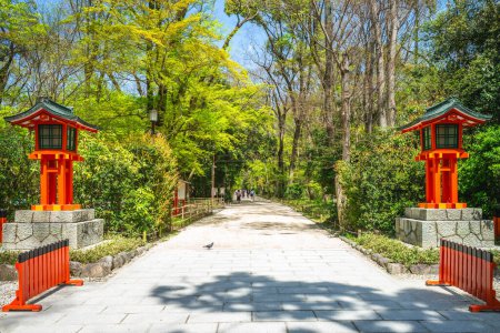 Santuario de Shimogamo, también conocido como Kamo mioya jinja, ubicado en el distrito de Shimogamo de Kioto, Kansai, Japón
