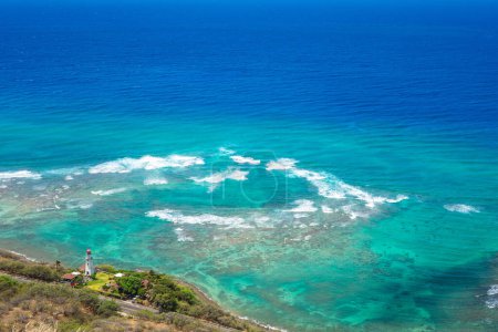 Diamond Head Lighthouse located on Oahu island in Hawaii, United states