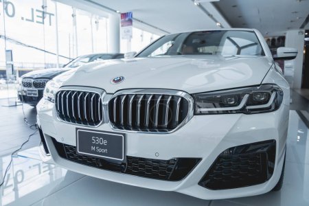 Photo for PHUKET, THAILAND - AUGUST 09, 2022: Cars in showroom of dealership BMW. - Royalty Free Image