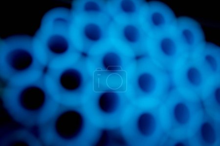 Photo for Background of the blue plastic pipes in stacked. - Royalty Free Image