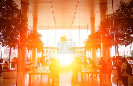 Photo for BANGKOK, THAILAND - 07 August, 2023: Exterior view of Apple Store in Bangkok. - Royalty Free Image