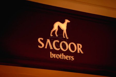 Photo for KUALA LUMPUR, MALAYSIA - DECEMBER 04, 2022: Sacoor brand retail shop logo signboard on the storefront in the shopping mall. - Royalty Free Image
