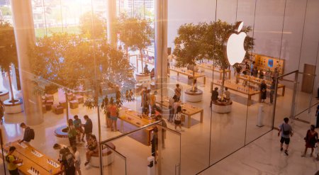 Photo for BANGKOK, THAILAND - 07 August, 2023: Exterior view of Apple Store in Bangkok. - Royalty Free Image