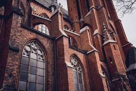 Photo for Architectural detail of the olds gothic cathedral in Europe. - Royalty Free Image