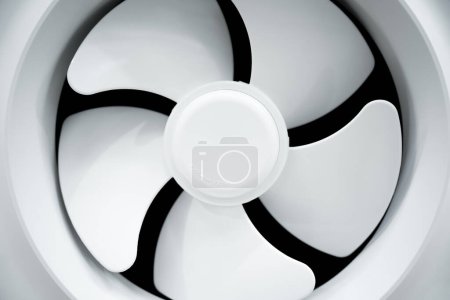 Photo for Circular air ventilation duct at the showroom of a large store. - Royalty Free Image