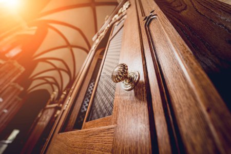 Photo for Confessional booth at the old european catholic church - Royalty Free Image