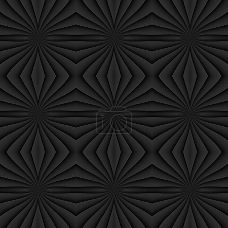Kreative geometrische nahtlose schwarze Muster. Floral Ornament. Für Stoff, Dekor, Design