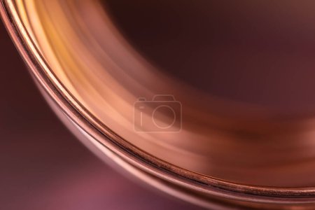 Photo for Copper wire closeup with blurred background, stock market raw materials industry - Royalty Free Image